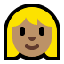 👱🏽‍♀️ woman: medium skin tone, blond hair display on Windows